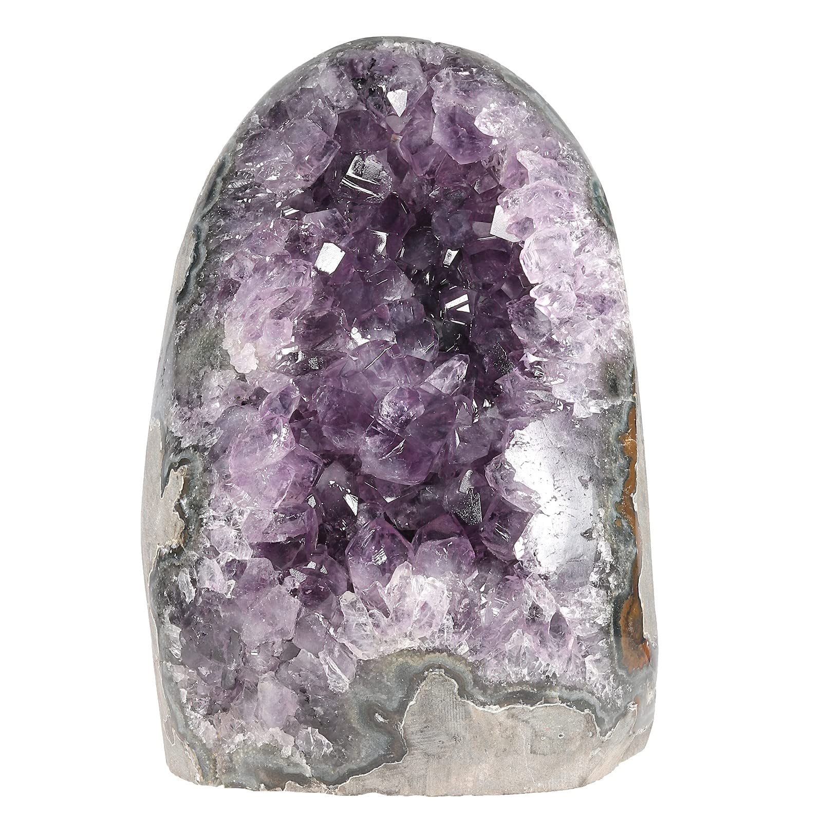 KYEYGWO Natural Amethyst Crystal Cluster Gemstone Specimen for Home Decoration Raw Druzy Geode Quartz Stone Figurine for Reiki Healing Meditation, 700-800g