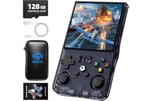 DVJQSN R36MAX Retro Handheld Game Console, 4.0 Inch 720x720 IPS Screen, Built-in 22,000+ Classic Game, Portable Hand Held Open Source Linux System, 4000mAh Battery Retro Gaming Console (Gray 128GB)