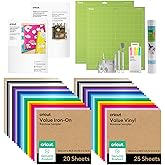 Cricut® All-in-One Materials & Accessories Bundle - Includes Vinyl, Iron-On HTV, Sticker Paper, Printable HTV, Tools, Mats, Pens, & More