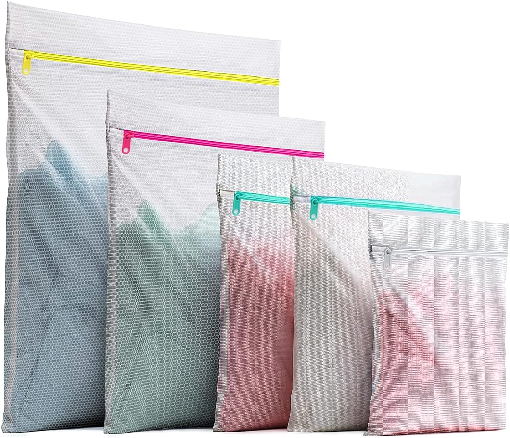 YOGINGO 5pcs Laundry Bags Set - Mesh Delicates Washing Organizer