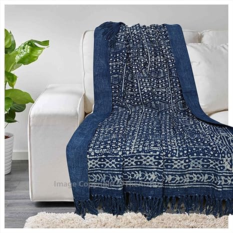 Quality Beddings Beige Single Cotton Throw 127cm X 153cm