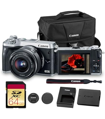 Amazon.com : Canon EOS M6 Mark II (Black)+Ef-M 15-45mm F/3.5-6.3