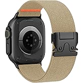Elastic Sport Band for Apple Watch Ultra 3/2/1 Bands 49mm 46mm 45mm 44mm 42mm 41mm 40mm 38mm Men Women, Adjustable Parachute Buckle Nylon Fabric Wristband for iWatch Series 11 10 SE 9 8 7 6 5 4 3