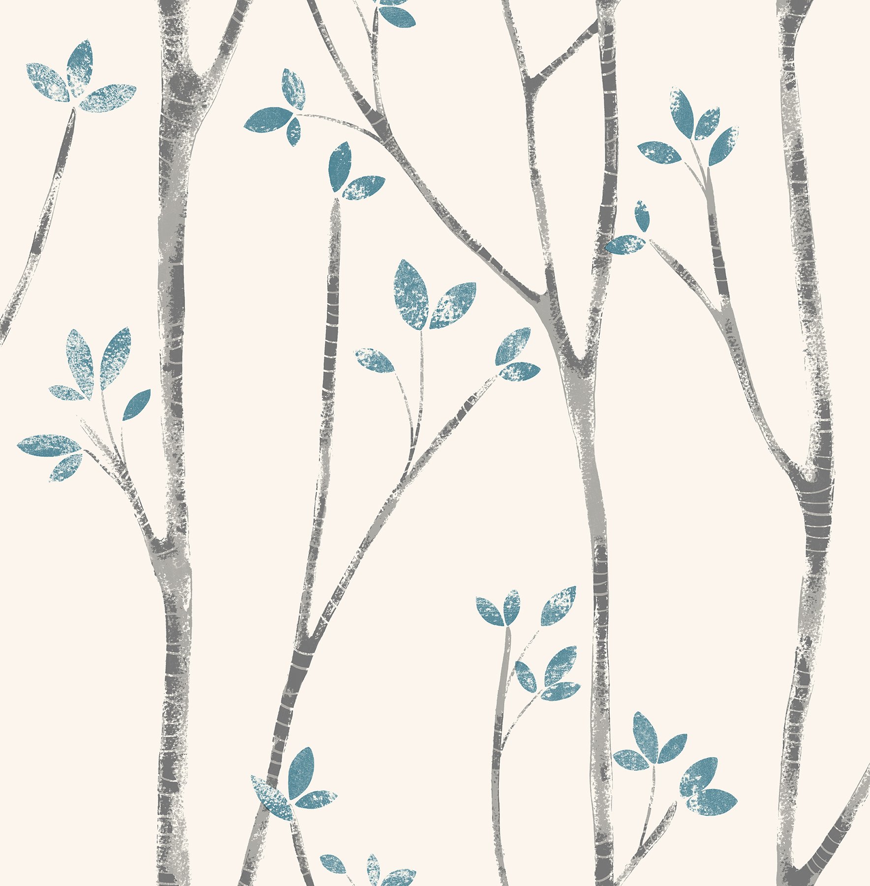Urban Walls UW24777 Scandi Tree Sidewall, Blue