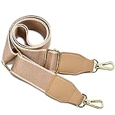 Purse Strap Wide Replacement Crossbody Bag Straps, 1.5" Canvas Handbag Shoulder Strap, Adjustable Tote Belt（Gold Hardware