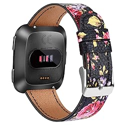 BOTNUW Leather Bands Compatible with Fit bit Versa
