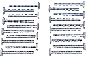 DEADWOOD CRAFTED TOOLS DCT Tee Bolt Set – 20 Pack 2-1/2in T Bolts for Woodworking, T Track Bolts Jig Bolts, 1/4in 20 Thread T Bolt