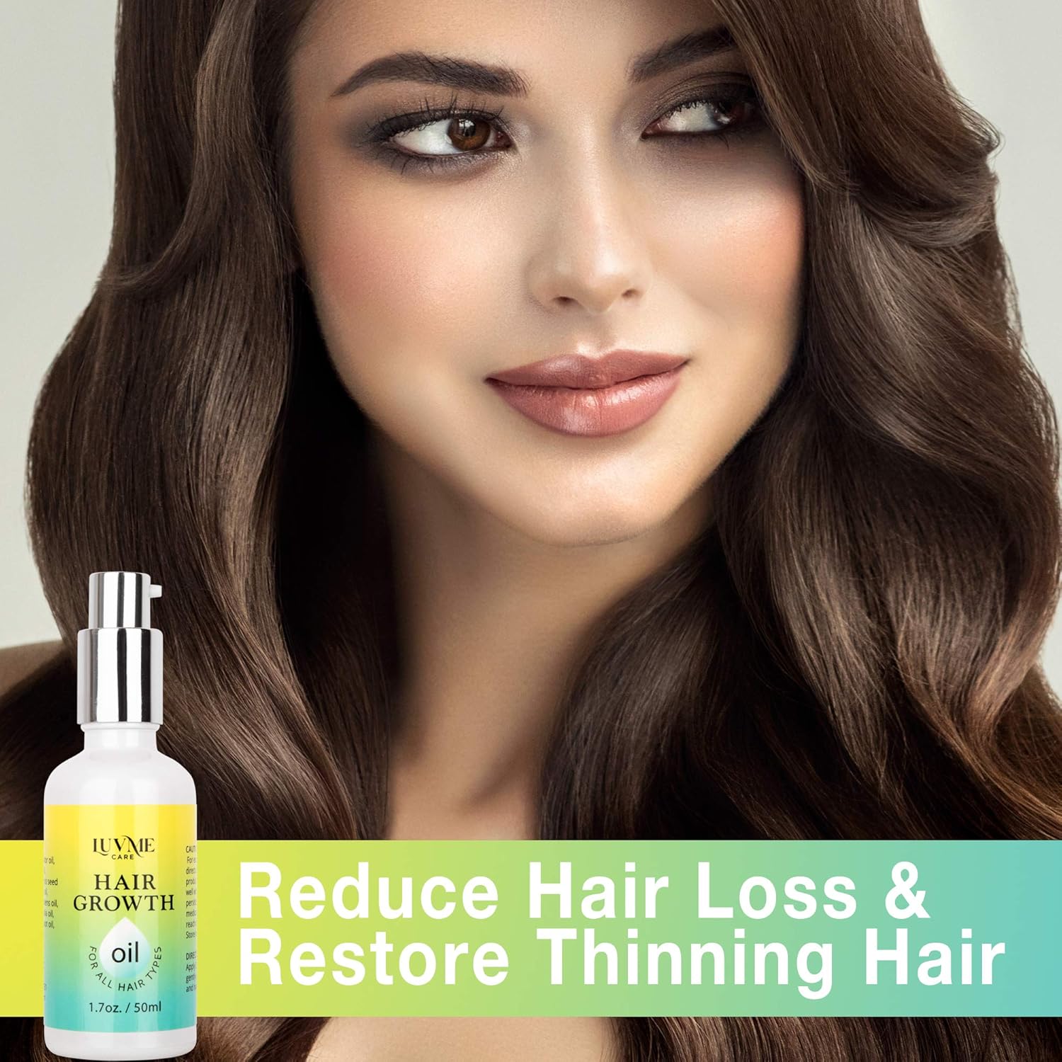 Luv Me Care Biotin Hair Growth Oil Hair Growth Serum for Thicker Longer Fuller Healthier Hair, Prevent Hair Loss & Thinning, All Natural Vitamin Rich Treatment, Women & Men, All Hair Types 1.7 oz : Beauty