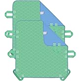 CUFOTPLS 2 Pack Bed Pads for Incontinence Washable Positioning Bed Pad with Handles, Reusable Underpads Absorbent with 4-Layer Waterproof Underpads for Incontinence, Elderly Bedridden