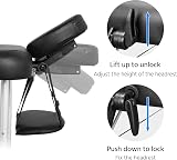 Yaheetech Foldable Massage Bed Portable Lash Table Aluminum 60 cm Width view 4