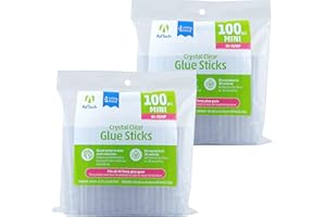 Adtech 100ct-2pk 2-100ct High Temp Mini Size Glue Sticks, 2 Pack, Clear