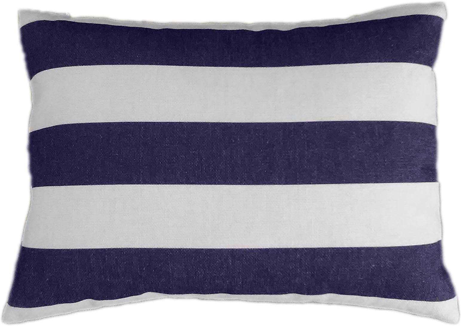 Outdoor Waterproof Throw Pillow - Perfect for Patios - Decorative Blue and White Stripe - Water Resistant and Stain Resistant - Soft to the Touch - Durable and Made to Last