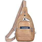 BOSTANTEN 7L Sling Bag For Women CrossBody Bags Large Cross Body Purse Vegan Leather Sling Backpack for Travel Essentials