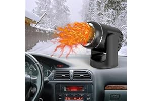 JOTUPLUN Portable 12V Car Heater, 2 in1 Fast Heating and Cooling for Car Windshield Defogger Defroster, Plug-in Cigaerte Lighter Suitable for Vehicles Cars SUV (YTHS301)