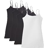 4 Pack Active Basic Women's Basic Tank Top (3X-Bk/Wh)