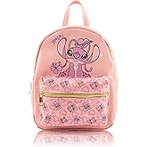 Disney Lilo and Stitch Backpack for Women, Men, Boys, Girls, Unisex | Cute PU Leather 10" Angel Mini Backpack Purse Shoulder Purse | Angel Bag and Accessories