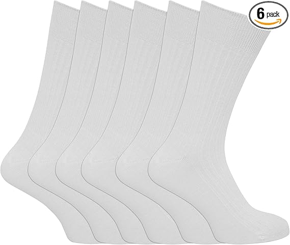 Amazon Co Jp メンズ 大きいサイズ 29 5 32 5cm 綿100 リブソックスセット 靴下セット 6足組 男性用 29 5 32 5cm ホワイト 服 ファッション小物