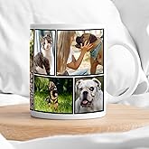 Custom Mug - Personalized Coffee Mug - Custom Cup with Pictures, Names, Text, Photos, Logos - 11, 15, and 20 oz with Color Options (Pet Themed - 5 Images))