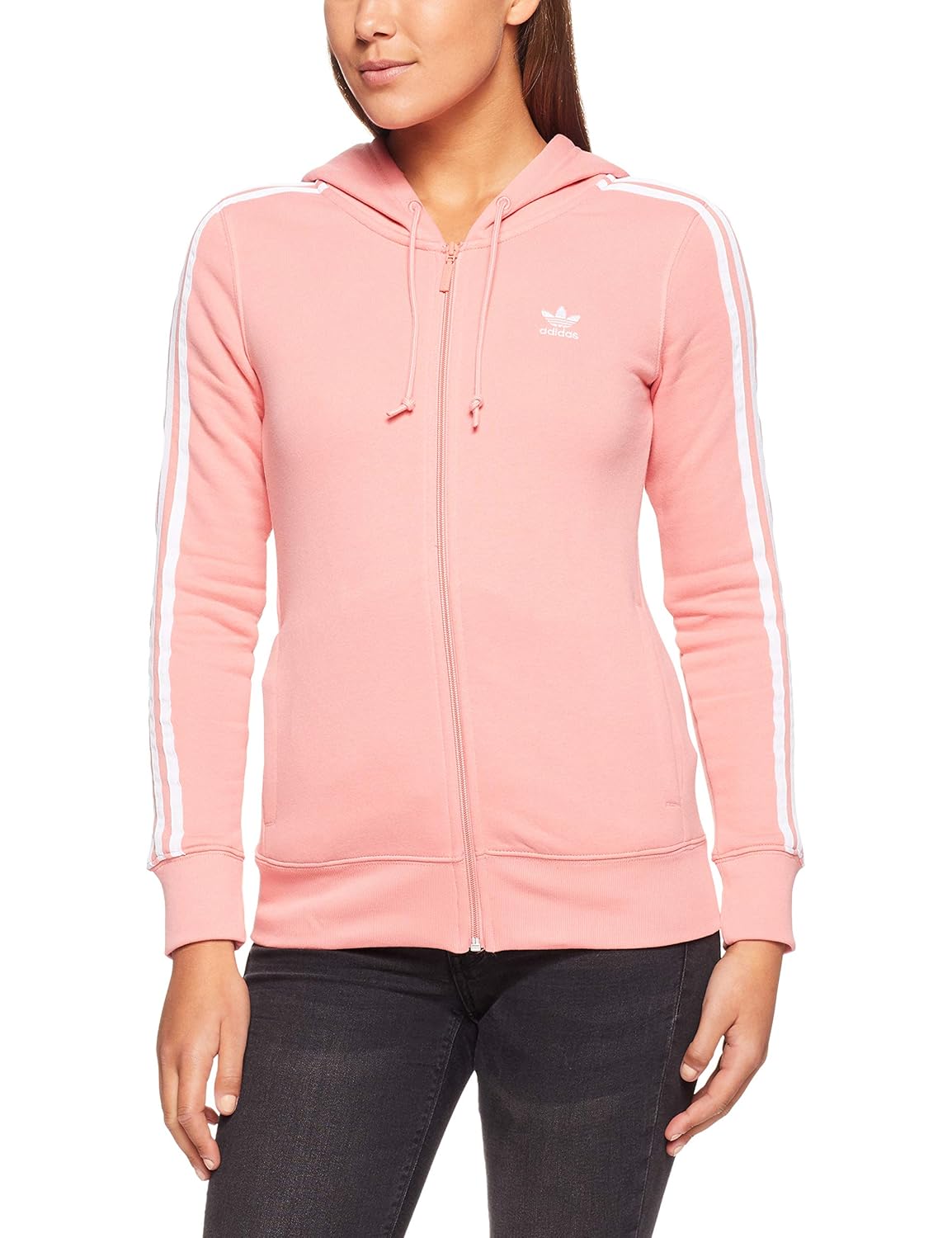 adidas pink zip hoodie