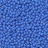 LEECOON 4mm Blue Color Seed Beads 100grams About 1300pcs Size 6/0 Small Seed Beads for Making Necklace Bracelet Earring Jewelry