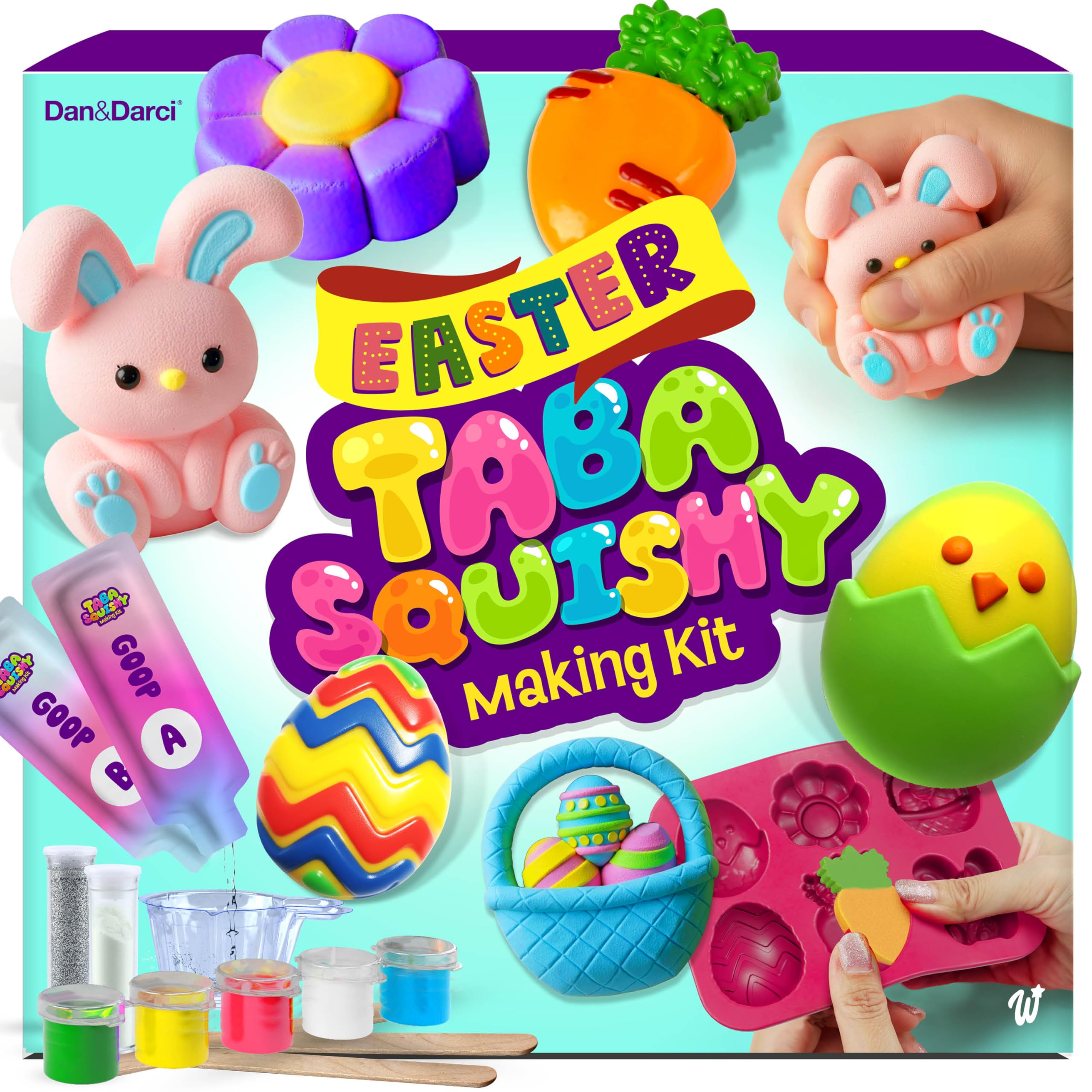 Easter Taba Squishy Making Kit for Kids - Squishies Easter Crafts Activities - 6 7 8 9 10 11 12 Year Old Birthday Gift - Craft Kits for Girls Ages 8-12 - Kid Toys for Ages 5-7 - Cool Arts & Crafts