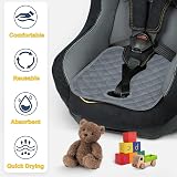 mwellewm 2Pcs Waterproof Baby Car Seat Protectors Grey Black Potty Training view 5