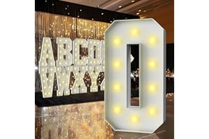 ZFUNBO 3FT Marquee Light Up Letter,Marquee Letters 3 Feet Tall, Large Led Sign for Party,Birthday Decorations,Graduation,Prom,Baby Shower(Letter O)