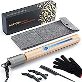 NITION Professional Salon Hair Straightener Argan Oil Tourmaline Ceramic Titanium Straightening Flat Iron for Healthy Styling