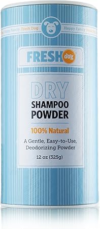 fresh dog dry shampoo powder