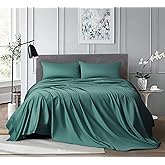 Arianaut King Size Sheets Set Green 1000 Thread Count Egyptian Cotton Sheets Luxury 4PC Hotel Quality Deep Pocket King Sheet Set Soft Silky Cooling Satin Sheets