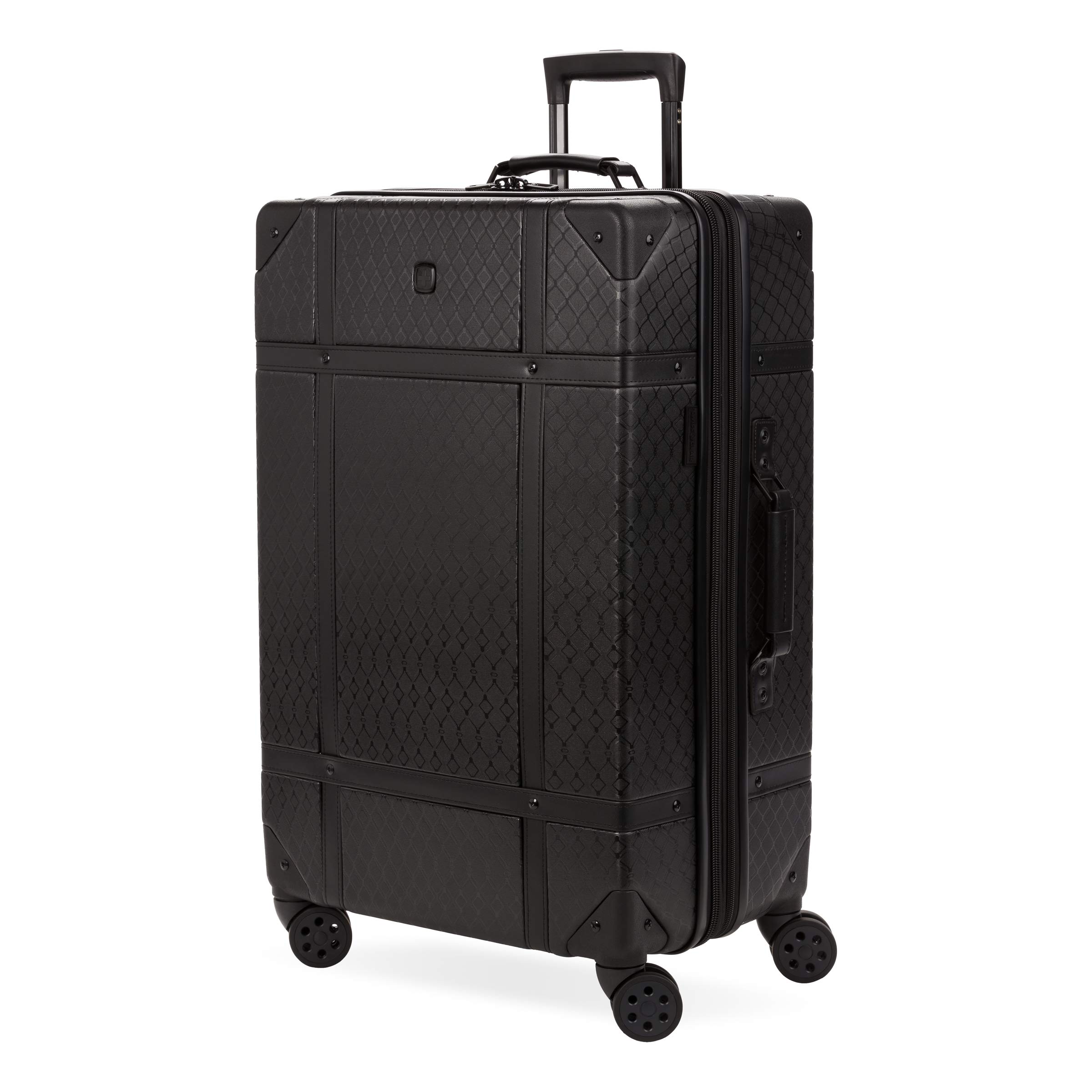 Mua SwissGear 7739 Trunk, Hardside Spinner Luggage, Black trên Amazon