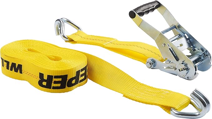 KEEPER 04622 Heavy Duty 27' x 5", capacidade nominal de 4, 5 kg com ganchos duplos em J, amarelo, 3, 8 cm x 3, 8 cm x 1, 9 cm