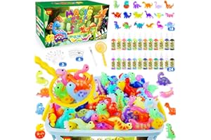 KORIGEY Magic Water Elf Toy Kit, Crafts for Kids Ages 4-8, Aqua Fairy Water Gel Kit -24 Magic Gels,18 Dinosaur Molds, Magic Water Gel Kit, Magic Elf Water Toy, Birthday Gifts & Party Favors for Kids Ages 3+