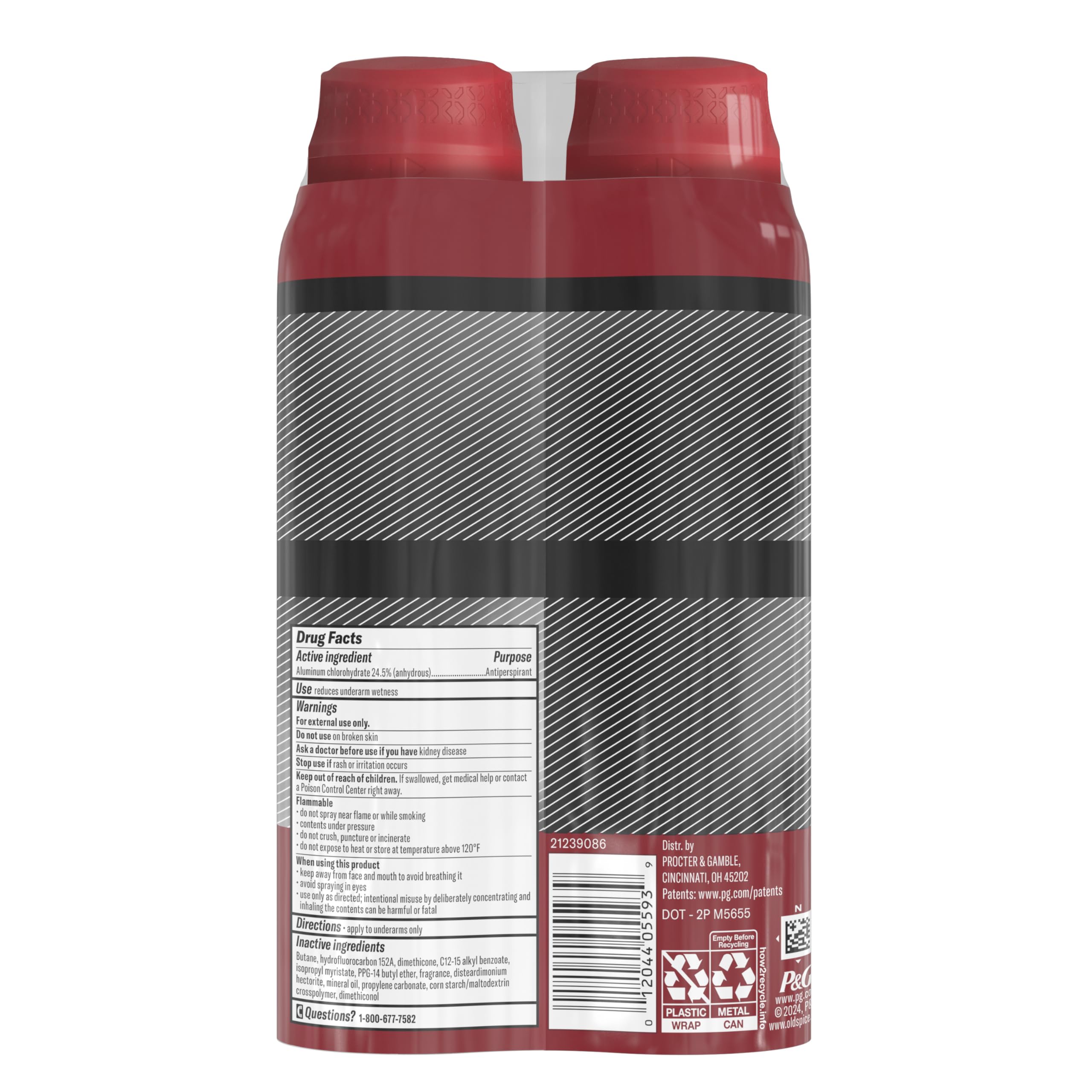 Old Spice Dry Spray Antiperspirant Deodorant for Men, 24/7 Sweat & Odor Protection, 24/7 Sweat Defense & Lasting Freshness, Swagger with Cedarwood Scent, 4.3 oz (Pack of 2)