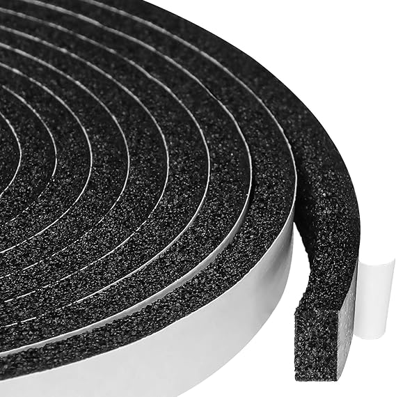 Yotache Open Cell SelfAdhesive Foam Seal Tape 1/2 X 1/4 Inch, Weather