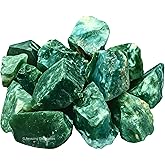 Amazing Gemstone Moss Agate Raw Crystals and Healing Stones, Natural Rocks for Tumbling and DIY Raw Stones and Crystals (5 Pieces)