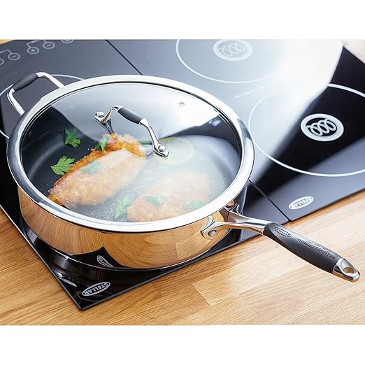 Stellar Induction Non Stick 28cm Saute Pan with Helper Handle
