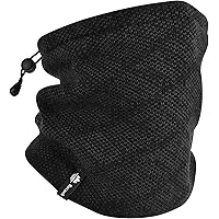 Botack Neck Warmer Gaiter Fleece Knitted Double Layer Winter Neck Scarf 3 in 1 Beanie Hat Mens Women for Skiing