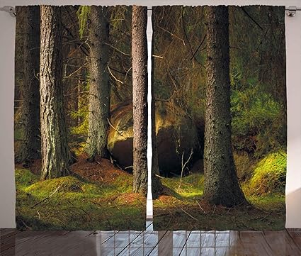 Amazon Com Lunarable Magical Curtains Deep Dark In The