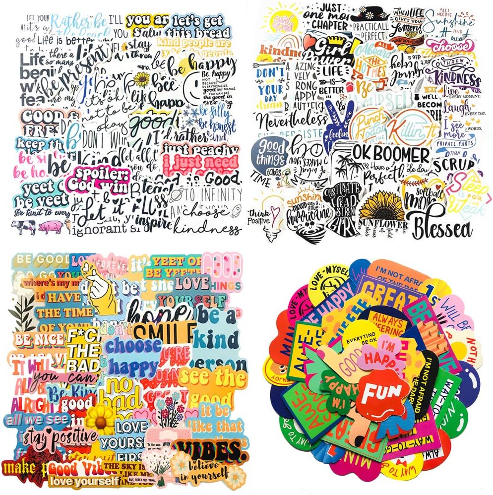 178PCS Inspirational Quote Stickers, Reward Motivational Stickers for Water Bottle Laptops Computers Phone Suitable for Students Teachers Company Employees: Computers & Accessories