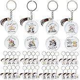 Hauojaus 32PCS Book Club Gifts Book Lover Gifts Acrylic Keychains, Bookish Keychains Bulk with Tassel,Reading Accessories Party Favors Gift for Books Lover Women Bookworm Librarian