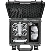 Lekufee Waterproof Hard Carrying Case for DJI Neo 2 Drone, Fly More Combo, DJI RC 2, RC N3, Goggles N3/3, RC Motion 3, and Accessories(Case Only)