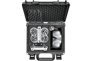 Lekufee Waterproof Hard Carrying Case for DJI Neo 2 Drone, Fly More Combo, DJI RC 2, RC N3, Goggles N3/3, RC Motion 3, and Ac