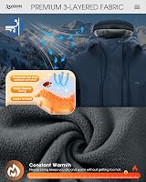 33,000ft Women’s Softshell Jacket Hooded Waterproof Windbreaker Blue 2XL view 7