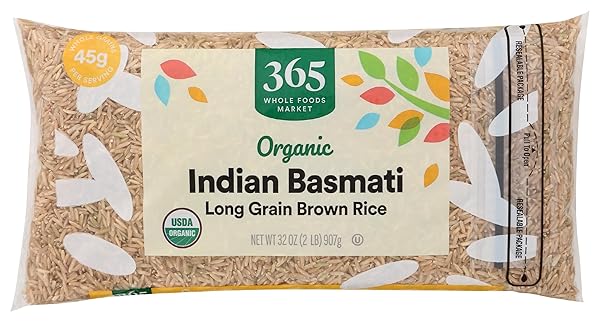 365 BY WHOLE FOODS MARKET, ORGANIC INDIAN BROWN BASMATI RICE, 32 OUNCE