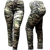 Jack David Womens Plus Size Camo Camouflage Skinny Jeans Cargo Pants