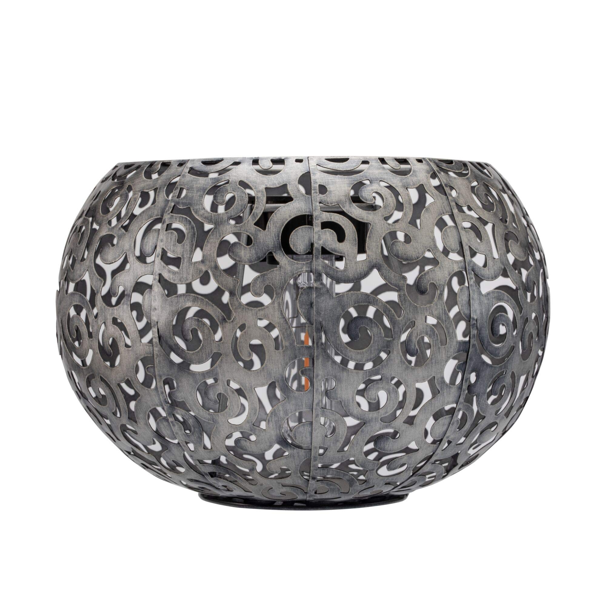 Pauleen 48162 Sunshine Miracle Lantern for Balcony or Garden Silver Outdoor Lighting Metal Solar 1800K