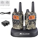 Midland - X-TALKER T75VP3, 36 Channel FRS Two-Way Radio - Up to 38 Mile Range Walkie Talkie, 121 Privacy Codes, & NOAA Weathe
