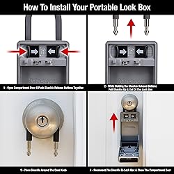 Master Lock Large Key Lock Box with Code, Key Safe