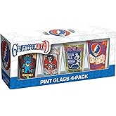 ICUP Grateful Dead Tour Pint Glass Set 4 Pack (American, Beacon, Barton, Winterland)
